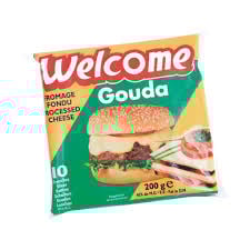 WELCOME Fromage Fondu Gouda 10 Tranches 200g