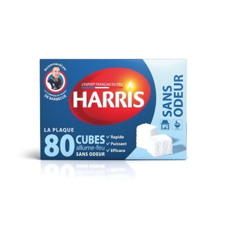 HARRIS Allume-Feu Sans Odeur 80 unités