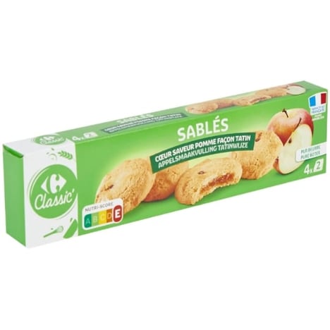 CARREFOUR Sablés Cœur Goût Tatin 100 g