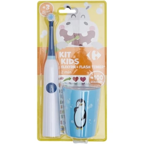 CARREFOUR KIDS Kit Brosse à Dents Pile Enfant