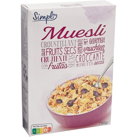 PP BLANC Céréales Crunchy Muesli Fruits Secs 750 g