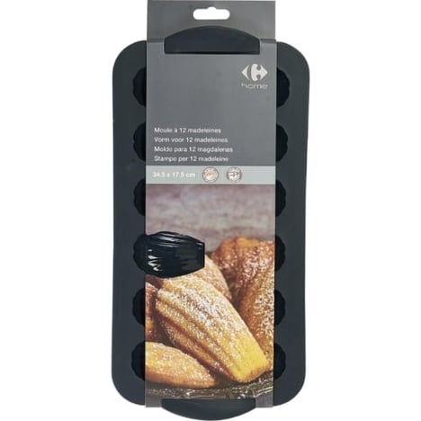 CARREFOUR HOME Moule à Madeleines 12 Empreintes