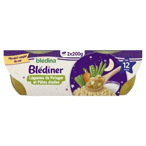 BLEDINA Blédîner Légumes-Pâtes 2x200 g