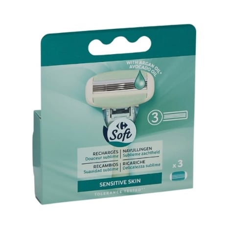 CARREFOUR Recharges Rasoir Satiness Pack de 3 Lames