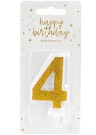 FÊTE Bougie Chiffre 4
