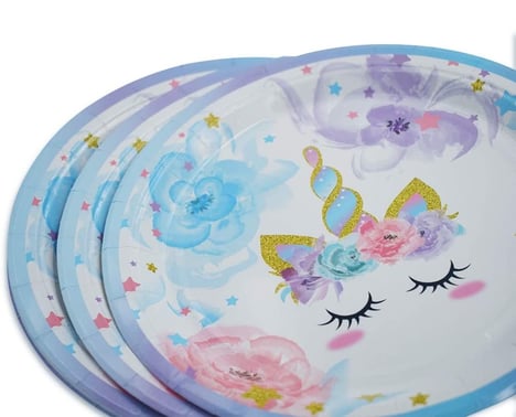 LICORNE PARTY Assiettes Enfant 23 cm Lot de 6