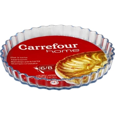 CARREFOUR HOME Plat à Tarte en Verre 27 cm