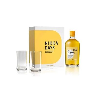Nikka Days 70cl gjafaaskja með 2 glösum