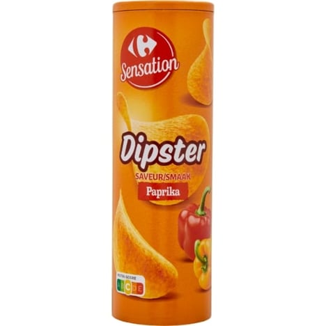 CARREFOUR Biscuits Apéritifs Tuiles Au Paprika Tubo 170G