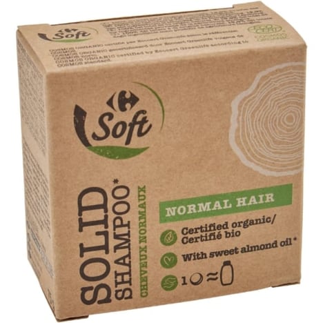 CARREFOUR GREEN Shampooing Solide Cheveux Normaux 75g