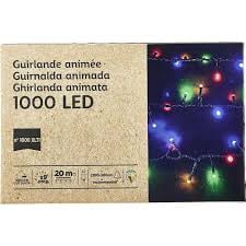 CARREFOUR Guirlande LED 1000 Multicolore 9 Fonctions 20m