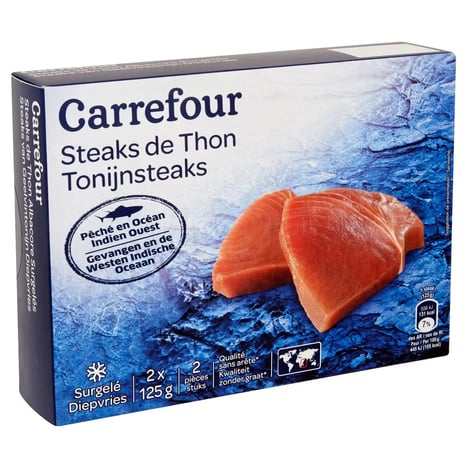 CARREFOUR Steak de Thon Albacore 2x125 g