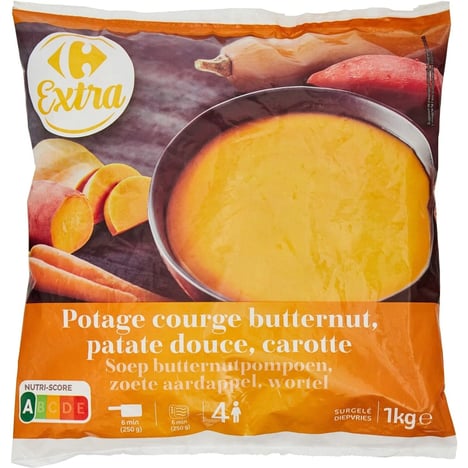 CARREFOUR EXTRA Potage Pomme de Terre/Courge/Carotte/Butternut 1 kg