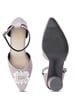 Sole House Diva Grey Luxe Heels: Patent Finish with Silver Brooch Glam - perfect for parties, celebrations & special occasions.