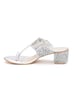 Sole House Silver Tikki Embroidered Block Heels