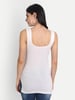 Aimly Women's Regular Fit Sleeveless Cotton Long Camisole Slip Spaghetti Combo Pack of 3 in White Color