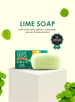 Pack of 4 (Buy 3 Get 1 Free) Love Veda Lime Soap – Ayurvedic Detox & Freshness with Aloe for Smooth, Odour-Free Skin