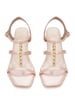 Sole House Glam Goddess Sandals: Gold Pyramid Embellishments for Bold Elegance - perfect for parties, celebrations & special occasions.