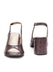 Sole House Chocolate Luxe Woven Textured Block Heels