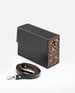 FabricaKraft Blossom Array Carved Messenger Bag | Handcrafted Wooden Panel | Leather Elegance