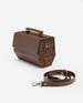 FabricaKraft Sienna Blossom Carver Satchel - Handcrafted Leather Bag with Floral Carvings