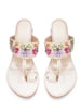 Sole House Threaded Elegance: Floral Embroidered Kolhapuri Block Heels - perfect for parties, celebrations & special occasions.
