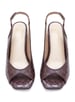 Sole House Chocolate Luxe Woven Textured Block Heels