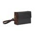 FabricaKraft Blossom Array Carved Messenger Bag | Handcrafted Wooden Panel | Leather Elegance
