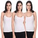 Aimly Women Cotton Camisole White 1001 Pack of 3