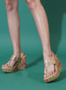 Sole House Noor Wedges: Handcrafted Elegance with Floral Embroidery & Contemporary Charm - perfect for parties, celebrations & special occasions.