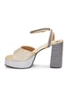Sole House Golden Temptation Heels: Bold Glamour with Gold & Silver Accents - perfect for parties, celebrations & special occasions.