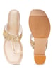 Sole House Golden Bloom Chantilly Lace Embellished Heels
