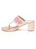 Sole House Golden Bloom Embroidered Rose Gold Heels