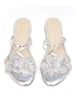 Sole House Glimmer & Grace: Silver Crystal Floral Flats for Elegant Evenings



 - perfect for parties, celebrations & special occasions.