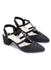 Sole House Midnight Edge Studded Pointed-Toe Block Heels