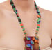 FabricaKraft Handcrafted African Tribal-Inspired Necklace & Earring Set – Terracotta Clay Jewelry with Unique Dual-Color Design