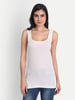 Aimly Women's Regular Fit Sleeveless Cotton Long Camisole Slip Spaghetti Combo Pack of 3 in White Color