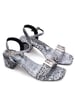 Sole House Fierce & Fashionable: Python Chic Block Heels with Front Buckle - perfect for parties, celebrations & special occasions.