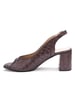 Sole House Chocolate Luxe Woven Textured Block Heels