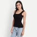 Aimly Women's Cotton Sleeveless Black & Beige Camisole Slip Spaghetti (2X-Large, Pack of 2) in Black and Beige Colors