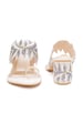 Sole House Fren Hand-Embroidered Cream Block Heels