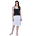 Aimly Women's Cotton Knee Length Skirt - White (Pack of 1)