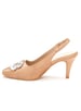 Sole House Glam Diva: Nude Pencil Heels with Silver Brooch for Elegant Evenings - perfect for parties, celebrations & special occasions.