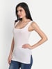 Aimly Women's Regular Fit Sleeveless Cotton Long Camisole Slip Spaghetti Combo Pack of 3 in White Color