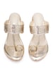 Sole House Glam Luxe Gold Tikki Embroidered Block Heels