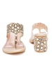Sole House Gold Mirror Embellished Block Heels