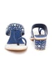 Sole House Modern Glam: Denim Pearl Embellished Block Heels - perfect for parties, celebrations & special occasions.