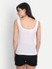 Aimly Women's Cotton Sleeveless White & Black Camisole Slip Spaghetti (2X-Large, Pack of 2) in White and Black Colors