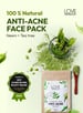 Love Organically Anti-Acne Natural Face Pack – 30g of Tea Tree & Neem for Clear, Healthy Skin Pack of 2