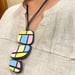 Fabricakraft Boho Clay Jewelry Set for Women | Handmade Pastel Necklace & Earrings | Geometric Artisan Jewelry | Unique Gift for Her
